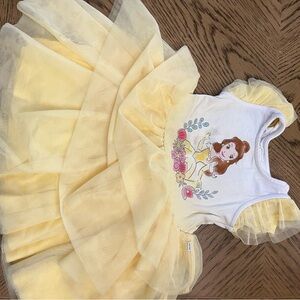 Yellow Princess Dress with Belle Design